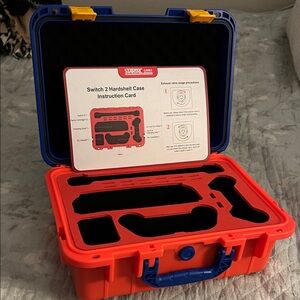 Nintendo Switch two StartRC games Orange and Blue Hardshell Carry Case